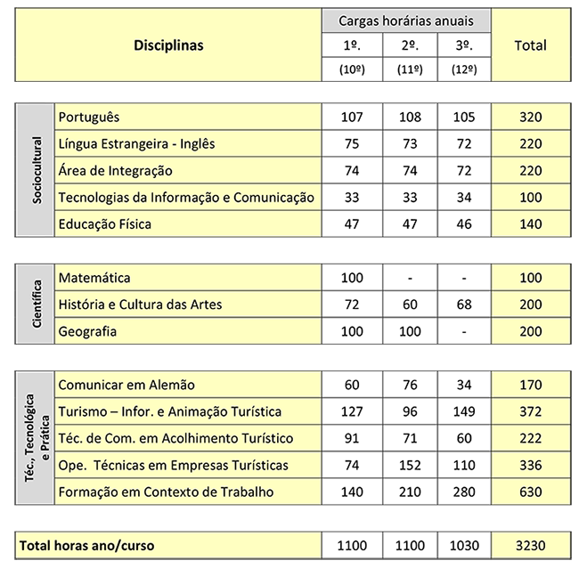Plano curricular